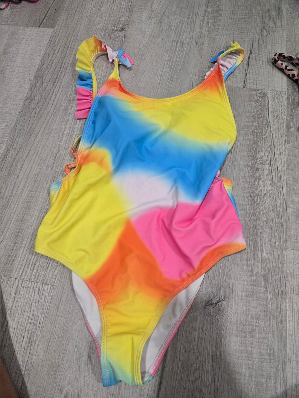 Vibrant Rainbow Tie-Dye One-Piece Swimsuit